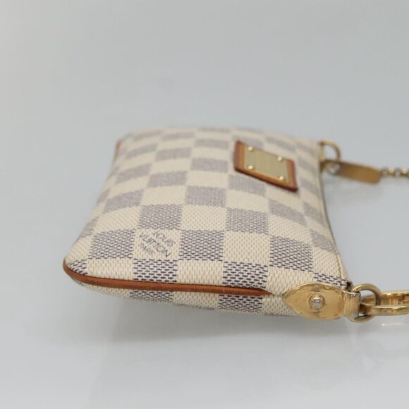 LOUIS VUITTON Damier Azur Pochette Mira MM Accessory Pouch LV Auth - Picture 5 of 16